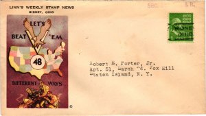 1944? Sidney, OH - WW 2 Patriotic – Let’s Beat Em – Linn’s Weekly –...