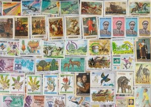 500 All Different RWANDA Stamps - ALL LARGE SIZED