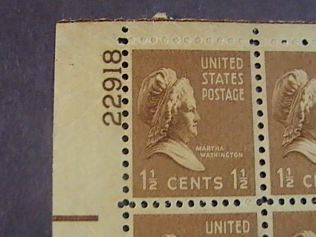 U.S.# 805-MINT/NEVER HINGED---UL- PLATE # BLOCK 4-PREXIE SERIES-1938(#B)