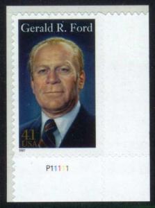 US #4199 Gerald R. Ford, MNH Plate # Single