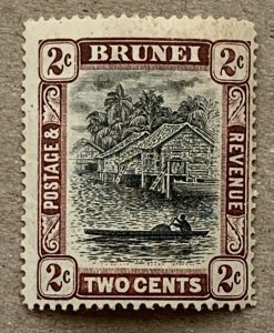 Brunei 1911 2c brown & black, unused.  Scott 16, CV $4.75.  SG 36