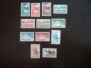 Stamps - French Guiana - Scott#192-205-Mint Hinged & Used Part Set of 12 Stamps