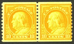 U.S. #497 MINT PAIR OG NH