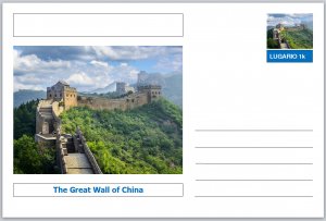 Landmarks - souvenir postcard (glossy 6x4card) - The Great Wall of China 