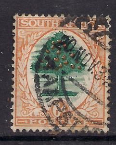 South Africa 1930 - 45 6d Green & Orange used stamp ( E994 )