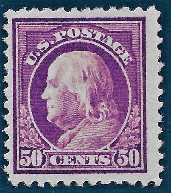 US 1917 Sc. #517 OG HR violet shade, pinhead sized thin spot, Cat Val $60.00.