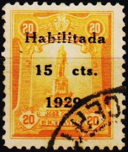 Peru. 1929 15c on 20c S.G.468 Fine Used