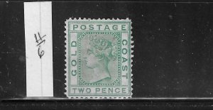 GOLD COAST SCOTT #6 1876-79 - 2p (GREEN) PERF 14 - WMK 1- MINT HINGED