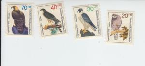 1973 Germany Birds (Scott 9NB97-100) MNH