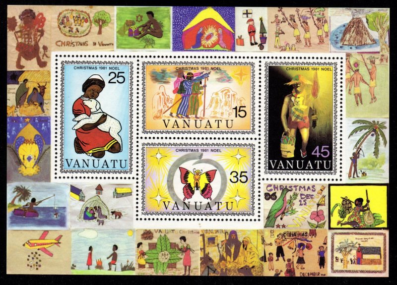 Vanuatu - Mint Souvenir Sheet Scott #318a (Christmas 1981)