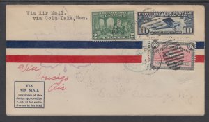 Canada Uni 142, CL40 + US Sc C10 on 1927 Mixed Franking Cover to A.C. Roessler