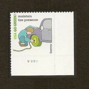 US 4524p Go Green Maintain Tire Pressure F plate single MNH 2011