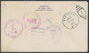 US 720; US 786; Air Mail; Cover; Postage combination -- See details and scans