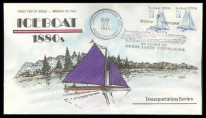 #2134 Iceboat 1880s Collins FDC