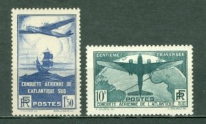 FRANCE 1936 SCARCE AIR SET #C16-17(YT320-21) MINT...$307.00