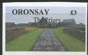 ORONSAY - The Priory - Imperf Single Stamp - M N H - Private Issue