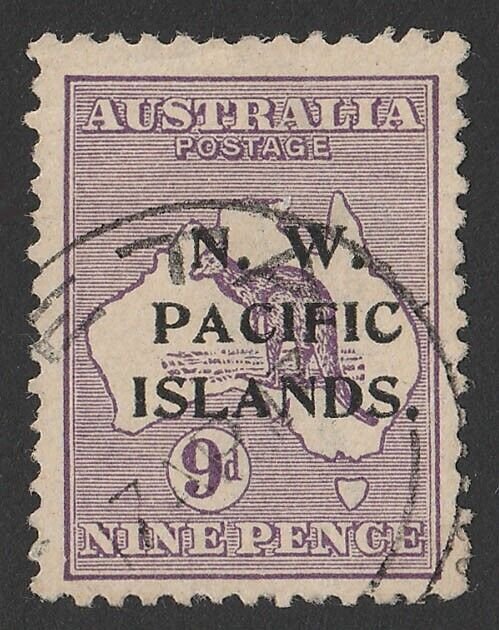 NEW GUINEA - NWPI 1915 Kangaroo 9d violet 1st wmk, type a.