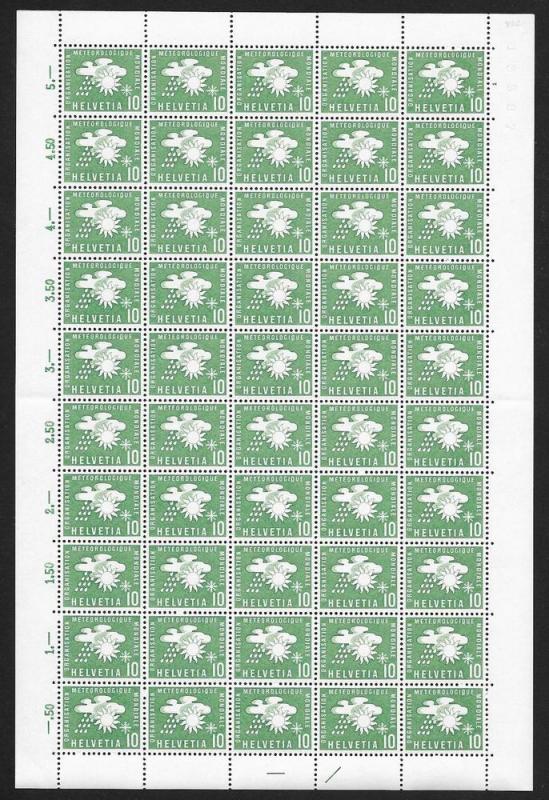 SWITZERLAND Sc#8O2 Complete Mint Never Hinged SHEET of 50