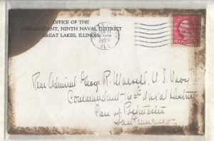 1923 Great Lakes to ADM George Marvell 16th Naval District (52794)