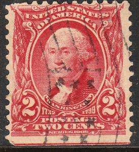 U.S. 301, 2cts WASHINGTON, PLATE LINE AT BOTTOM, USED,  F. (35)