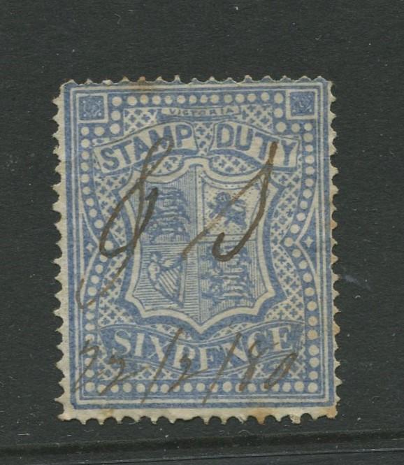 STAMP STATION PERTH: Australia Victoria #? Used 1879? Single 6p Stamp