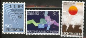 LIECHTENSTEIN Scott 668-70 MNH** 1979 CCIR set