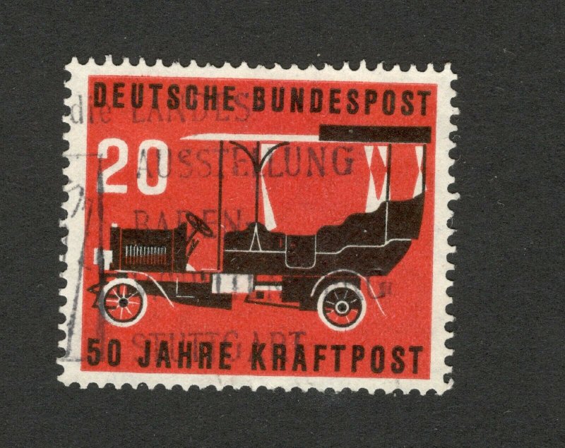 GERMANY - USED STAMP -  50th ANNIVERSARY OF POSTAL MOTOR TRANSPORT ISSUE - 1955.