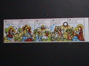 COOK ISLANDS-1983- CHRISTMAS-THREE KINGS & THE VIRGIN WITH CHILD- MNH STRIP