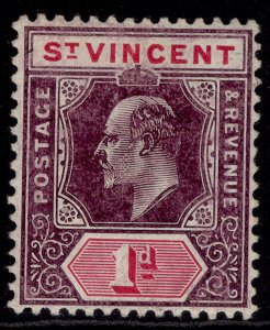 ST. VINCENT EDVII SG86a, 1d dull purple & carmine, M MINT. Cat £28. CHALKY