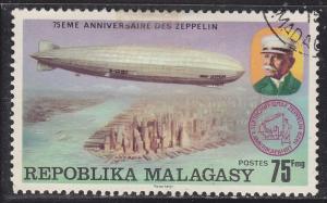 Fr Madagascar 547 Used 1976 Count Zeppelin and LZ-137