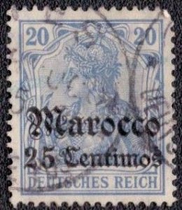 Germany Offices in Morocco - 36 1905 Used