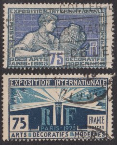 France 224-225 Used Short Set High Values CV $8.75