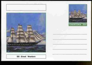 CHARTONIA, Fantasy - SS Great Western - Postal Stationery Card...