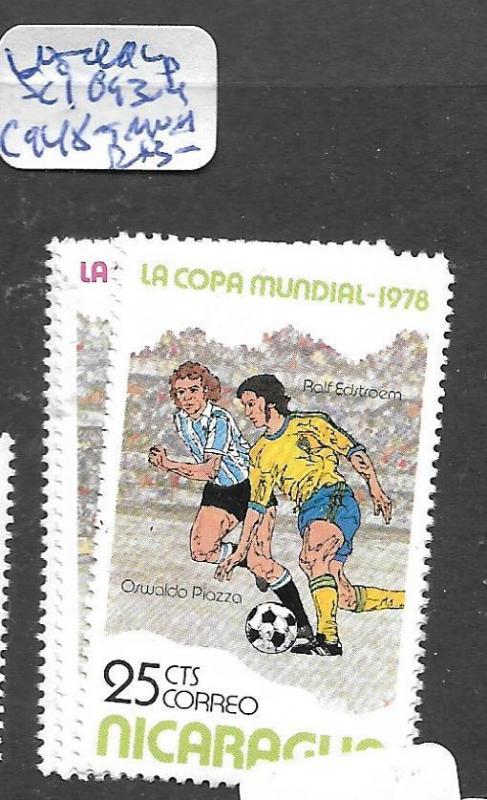 NICARAGUA  (PP1804B) WORLD CUP FOOTBALL SC 1093-4, C948-9  MNH