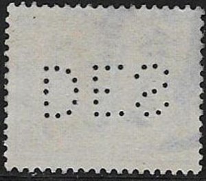 Germany, SC 69, used, perfin