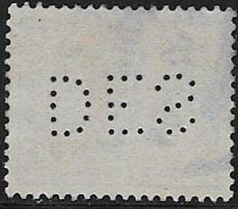 Germany, SC 69, used, perfin