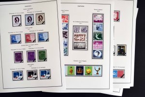 COLOR PRINTED SWEDEN 1971-1988 STAMP ALBUM PAGES (62 illustrated pages)