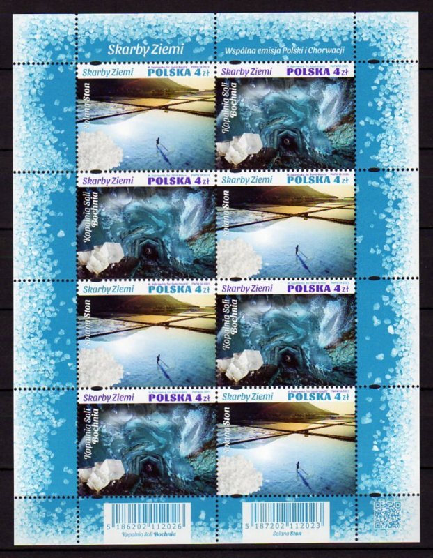 Poland 2021 / Treasures of the Earth /Solana Ston salt mine,  full sheet MNH**