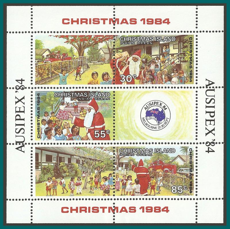 Christmas Island 1984 Christmas MS, MNH  #161,SGMS194