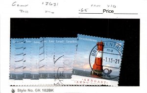 Germany, Postage Stamp, #2631 (9 Ea) Used, 2011 Lighthouse (AC)