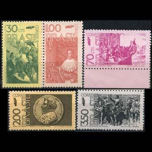 BRAZIL 1972 - Scott# 1242-6 Indep.Sesq. Set of 5 NH