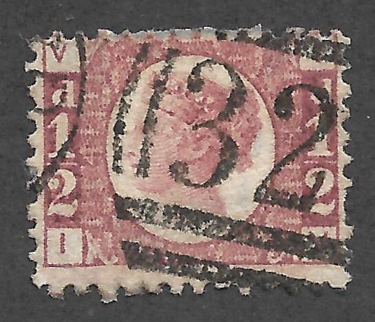 Doyle's_Stamps: Queen Victoria Stamped Cancel, Scott #58, Plate 4