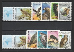 Uccelli Rapaci Birds of Prey Used Bird of Prey Raubogel Birds of Prey Lot 15609-