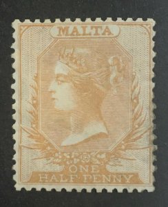 MOMEN: MALTA SG #3 1863 BUFF WHITE PAPER MINT OG H LOT #60378