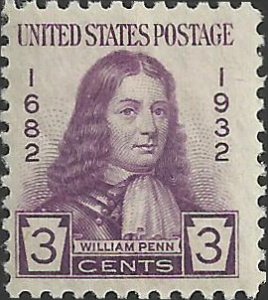 # 724 Mint Never Hinged Violet William Penn