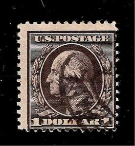 US 1908 -09 Sc# 342 $1.00 Washington, perf 12 - Crisp Color