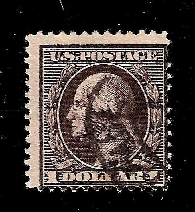 US 1908 -09 Sc# 342 $1.00 Washington, perf 12 - Crisp Color