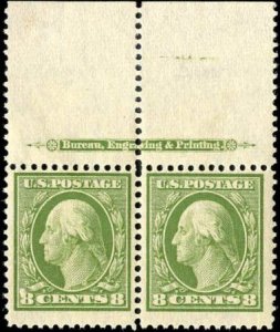 US 337 Washington / Franklin F + LH Attractive Imprint Pair cv $90+