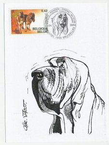 Maximum card Bulgaria 2002 Dog - St. Hubert Hound - Bloodhound