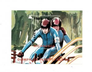 Nicaragua 1984  - Olympic  - Souvenir Stamp Sheet - Scott #1334-5 - MNH